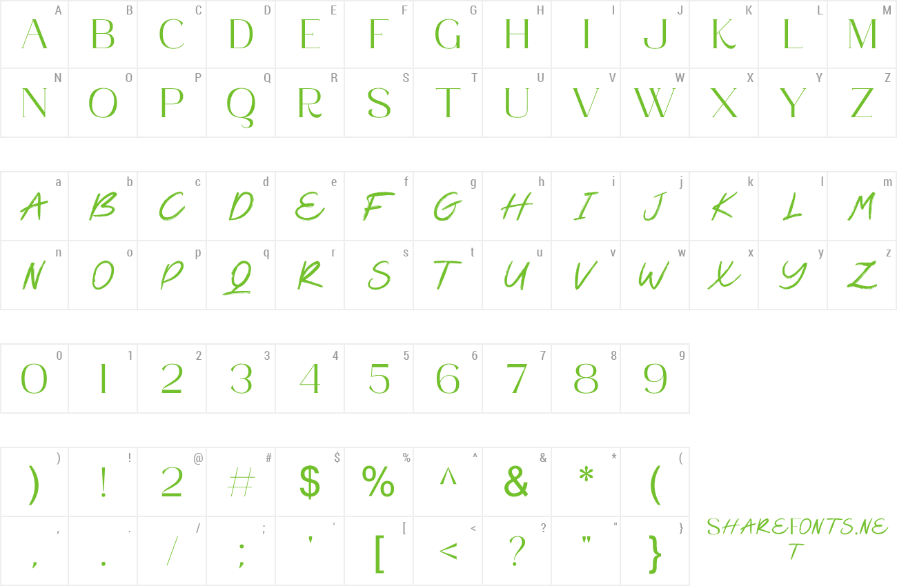 Font Glemor Typeface preview